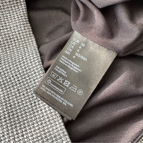 NWOT H&M Cap Sleeve Herringbone Pencil Dress - Picture 7 of 8